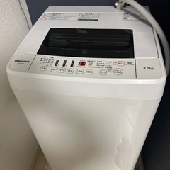 Hisenseの洗濯機譲ります