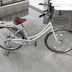 26インチ 自転車 ブリヂストン  ジョブノ アイボリー １０年...