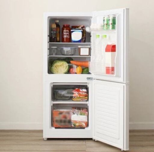 【中古】ニトリ　冷蔵庫（2020年製）106L 直冷式2ドア冷蔵庫 Nグラシア WH