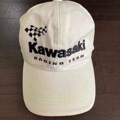 【刺繍入】Kawasakiホワイトキャップ中古の為格安