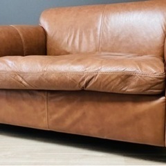 137. 定価25万円☆1.5人掛け☆ASPLUND アスプルンド HALO ハロ イギリス GIL SOFA ギルソファ 総本革 1.5P 英国☆ソファ☆ダイニング☆ダイニングチェア☆