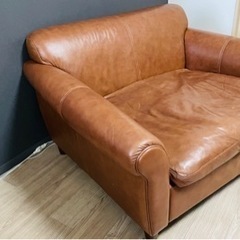 137. 定価25万円☆1.5人掛け☆ASPLUND アスプルンド HALO ハロ イギリス GIL SOFA ギルソファ 総本革 1.5P 英国☆ソファ☆ダイニング☆ダイニングチェア☆
