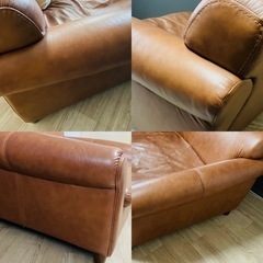 137. 定価25万円☆1.5人掛け☆ASPLUND アスプルンド HALO ハロ イギリス GIL SOFA ギルソファ 総本革 1.5P 英国☆ソファ☆ダイニング☆ダイニングチェア☆