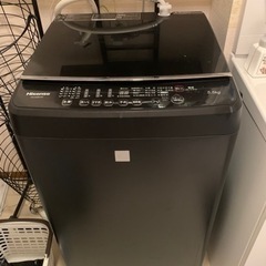 洗濯機 5.5kg 黒 秋田市 ハイセンス 2020年製
