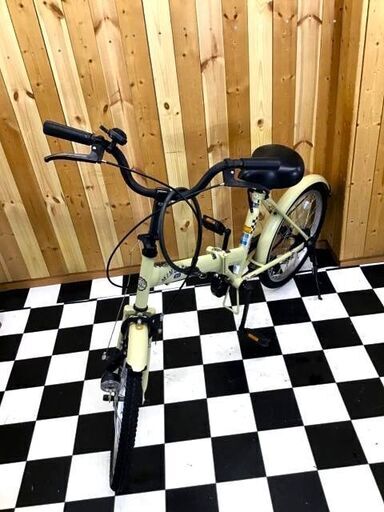 MIMOLETTE　折りたたみ自転車　20インチ　イエロー系　タイヤロック付属　ライト