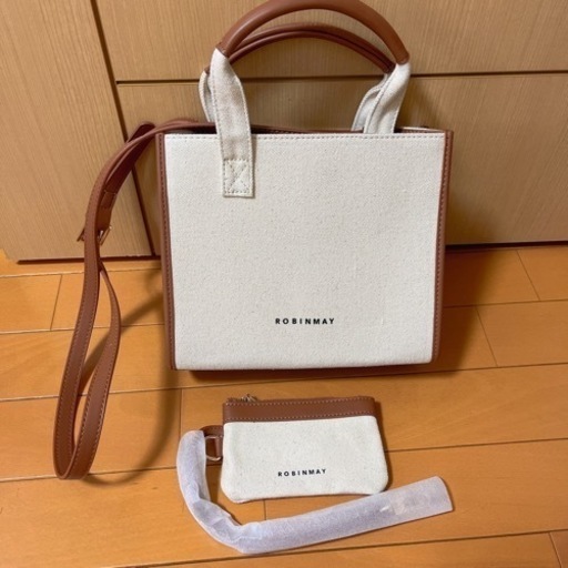 【未使用】レア ROBINMAY キャンバス ブラウン ショルダーバッグ トートバッグ 2way