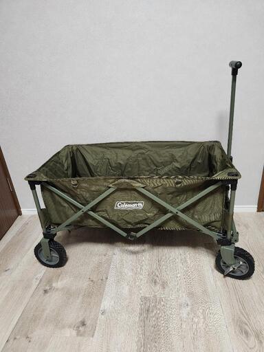 決まりました【美品】キャリーワゴン　テーブル付(レッド)　コールマン