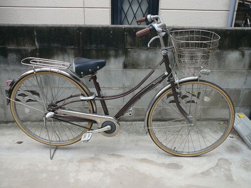 ブリヂストン自転車　ロココ　ブラウン　タイヤ・後輪スタンド新品交換済み