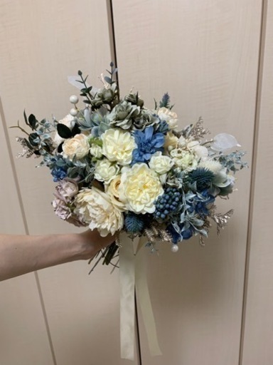 ブーケ\u0026ブートニア 結婚式 アーティフィシャルフラワー くすみ