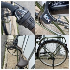 ELEANOR 26インチ ６速グリップシフト カーキ/ブラック 軽快車 ELEANOR 26インチ 6速グリップシフト カーキ/ブラック 軽快車