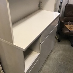 キッチンボード 食器棚 ホワイト 白 レンジボード カップボード