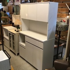 キッチンボード 食器棚 ホワイト 白 レンジボード カップボード