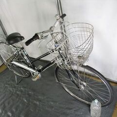 C721限定特価　整備済み★ブリヂストン　プレビオ　ブラック　5段変速★ 中古自転車 カゴ大【27インチ 】