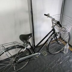 C721限定特価　整備済み★ブリヂストン　プレビオ　ブラック　5段変速★ 中古自転車 カゴ大【27インチ 】