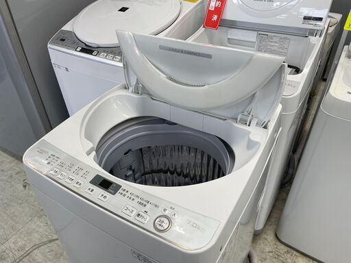 配送設置込み!①　シャープ7.0K洗濯機　2020年製　分解クリーニング済み！！