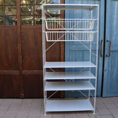 無印良品(MUJI)の人気の5段スチールユニットシェルフ/ワイヤー