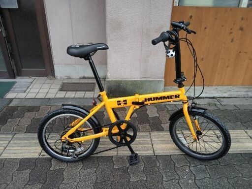 HUMMER[ハマー]18吋 折り畳み自転車 外装6段/イエロー