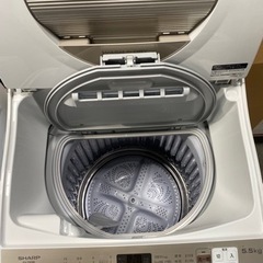 シャープ 洗濯乾燥機 ES-T5EBK 2021年製 洗濯5.5K/乾燥3.5K○