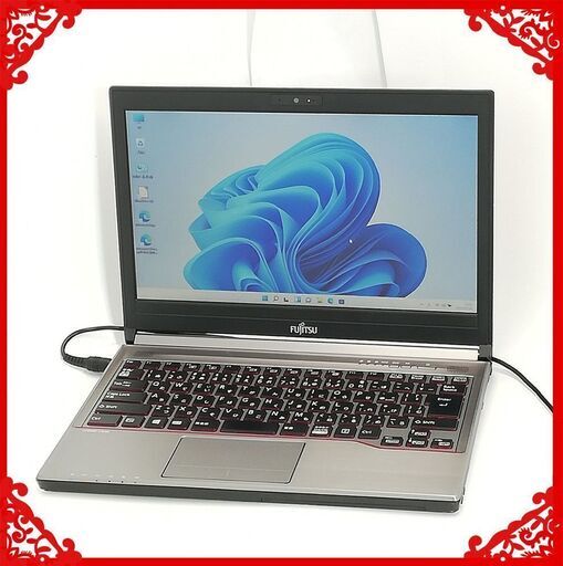 送料無料 日本製 13.3型 ノートPC 富士通 E736/P 中古 第6世代 Celeron 8GB DVDRW 無線 Bluetooth カメラ Windows11 Office