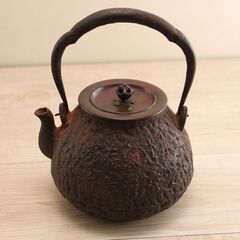 18カルカッタコンクエスト300龍文堂造 鉄瓶 鉄ビン 鉄びん 煎茶道具 湯