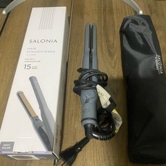 SALONIA サロニア ストレートヘアアイロン グレー 15mm