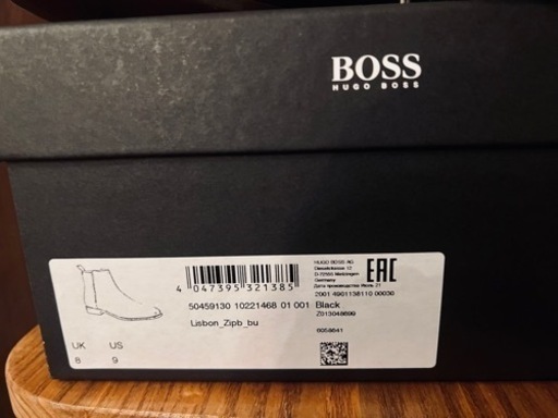 BOSS メンズブーツ・子牛皮100% アウトレット