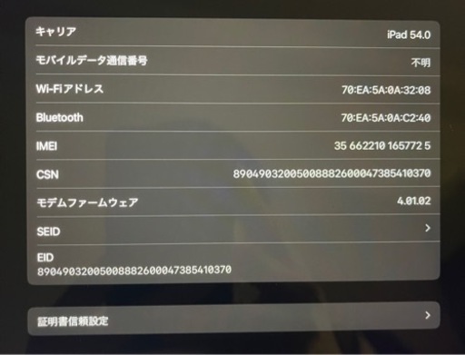 美品　iPad pro11  Wi-Fi＋セルラーSIMフリー