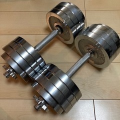 可変式クロムダンベルセット(20kg×2)