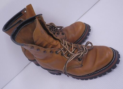 Chippewa チペワ ビブラムカスタム ワークブーツ レザー キャメル 茶 ブラウンししゅうタグ サイズ7 1/2表記