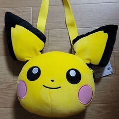 ポケモン　ピチュー　肩掛けぬいぐるみバッグ