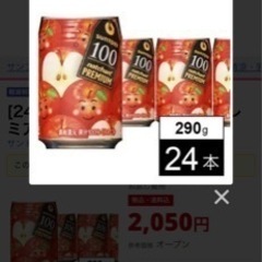 【ジュース】なっちゃん　プレミアム100　りんご 24缶入り