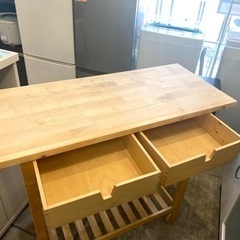 IKEA イケア FÖRHÖJA フォルホイア キッチンワゴン 木製 中古