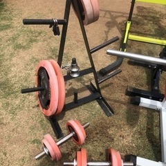 ベンチプレス、懸垂台、wシャフト