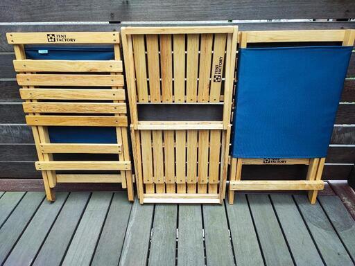 テントファクトリー ウッドラインラウンジャー2脚グランドラック3