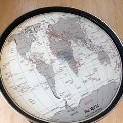世界地図天板　キャスター付きテーブル