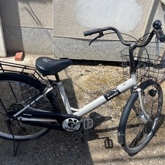 【現状渡し】白い自転車26イン
