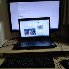 ノートPC（ssd480gb）（27インチディスプレイとパソコン...