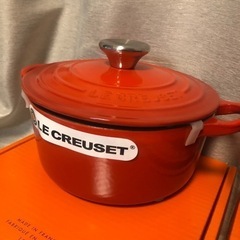 未使用】LE CREUSET ルクルーゼ ココットロンド 両手鍋 チリレッド 18cm