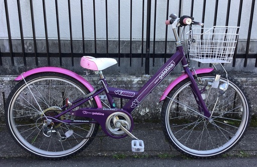 ＜動作品・美品車＞24インチ・女の子向け・子供用自転車・シマノ6段変速 LEDライト 鍵付き・サドル新品交換でお得品・お手入れでピカピカです♪