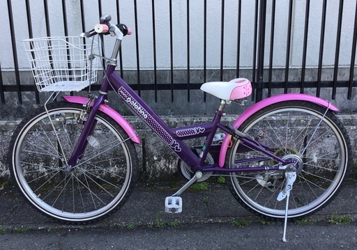 ＜動作品・美品車＞24インチ・女の子向け・子供用自転車・シマノ6段変速 LEDライト 鍵付き・サドル新品交換でお得品・お手入れでピカピカです♪ 動作品・美品車＞24インチ・女の子向け・子供用自転車・シマノ6段変速