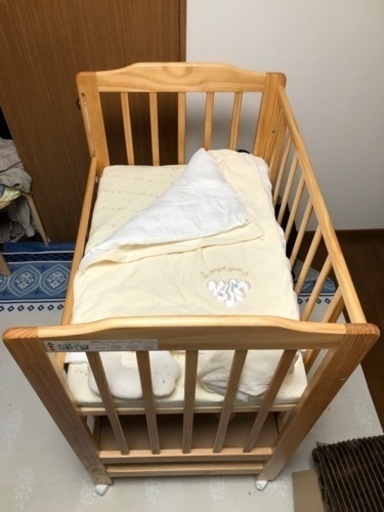 ベビーベット jp】木製ベビーベッド120cm x 70cm 石崎家具 スリーピー