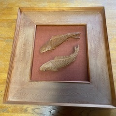 木彫りの鯉