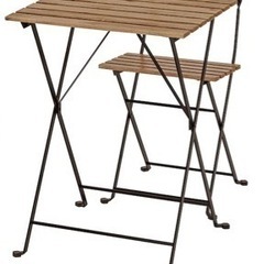IKEA　TARNO　テーブル＆チェア1脚, アカシア材, スチール