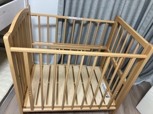 日本製ミニサイズベビーベッド(ミキハウス)