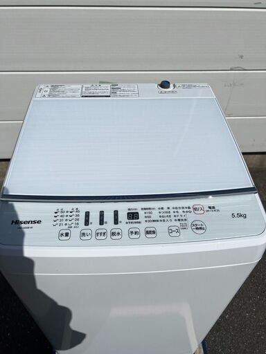 洗濯機★2022年製★HW-G55B-W★5.5kg★値下げしました★