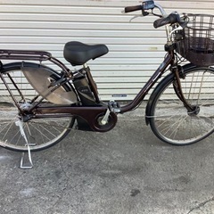 49パナソニック電動アシスト自転車viviSTYLE DX26インチブラウンボディー