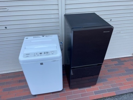 美品 家電2点セット 2020年製 ハイセンス 冷蔵庫 2018年製 Panasonic 洗濯機