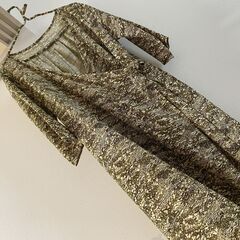 【高額商品】【とても珍しい生地】着物リメイク　カシュクールワンピース　