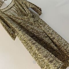 【高額商品】【とても珍しい生地】着物リメイク　カシュクールワンピース　