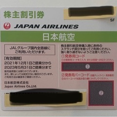 JAL株主優待券　1枚　(2023年5月31日末搭乗分まで)